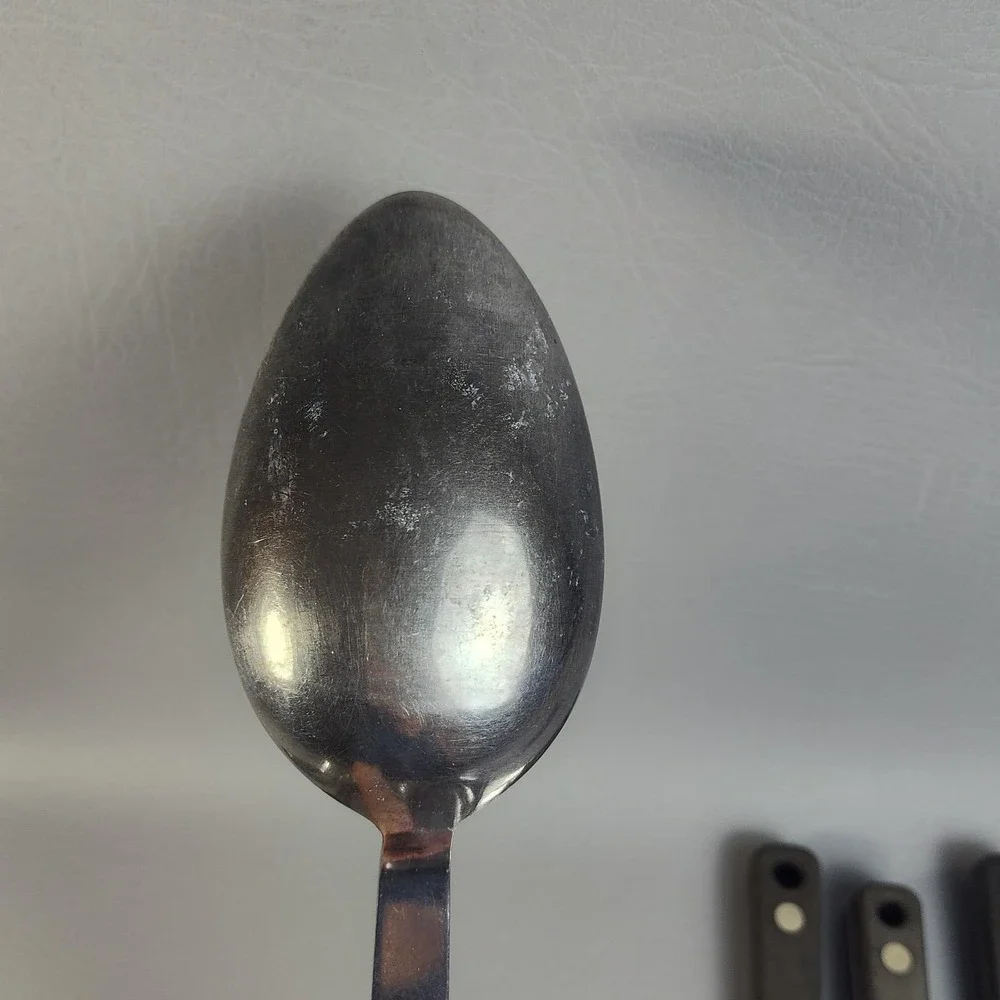 Vintage FLINT ARROWHEAD Stainless Steel Utensils SET Of 8 USA Spatula Spoons